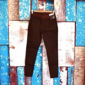 Women's No Boundaries Juniors Rib Waistband Jeggings Mid Rise S-XL Cheetah NEW